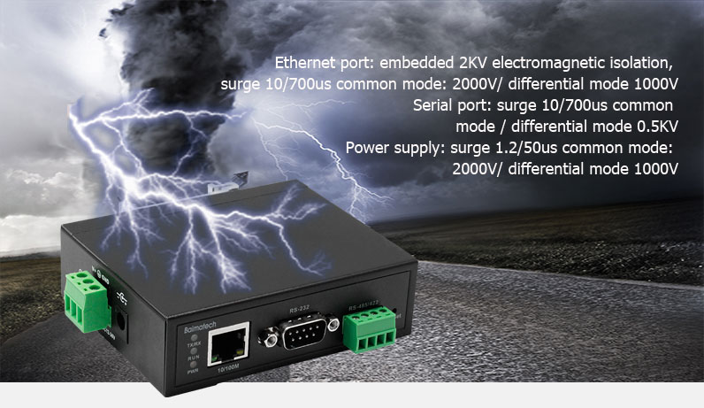 BMS160 single serial to Ethernet converter Industrial design, stable operation