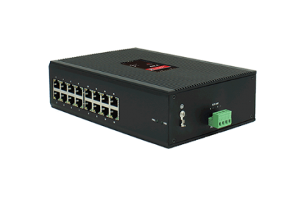 BM-IES16 is an industrial Ethernet switch, with 16 x 10/100M Industrial Ethernet ports. The device adopts DIN rail aluminum radiator housing, dual redundant DC power input, IP40 protection, -40~+85℃ wide working temperature.